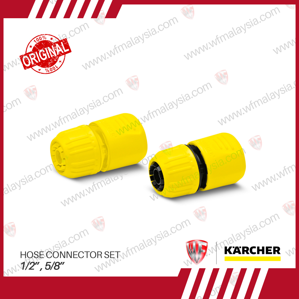 KARCHER HOSE CONNECTOR Set 1/2" , 5/8" Universal Connector with Aqua Stop